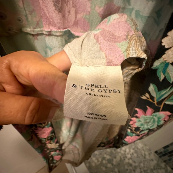 Spell Cloud Dancer Long Kimono with belt - GUC OS - Picture 12 of 12